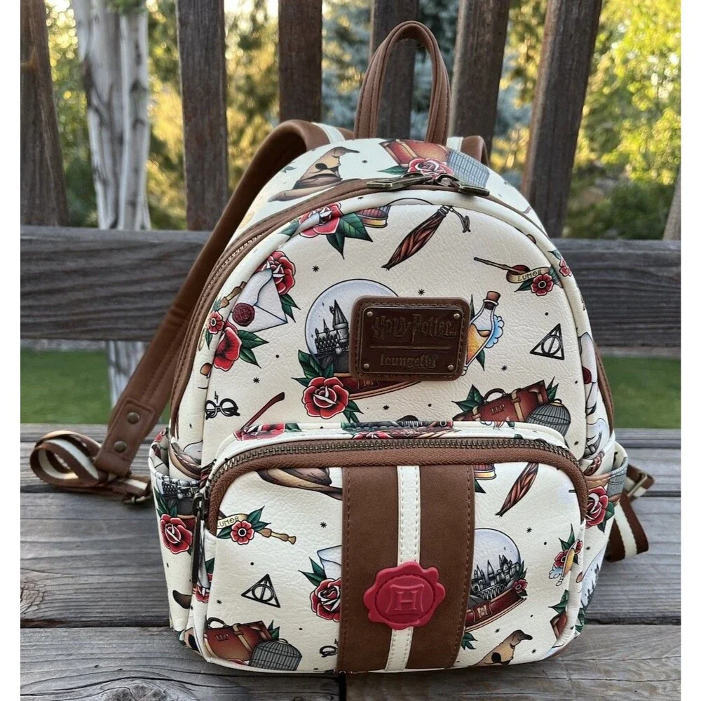 Loungefly Harry Potter Tattoo Art Mini Backpack Bag